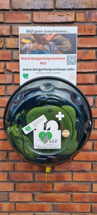AED buitenkast met bovenplaat